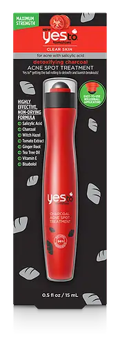 Yes To Tomatoes Detoxifying Charcoal Acne Roller Ball Spot Treatment