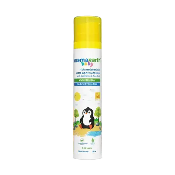 Mamaearth Baby Rich Moisturizing Ultra Light Sunscreen SPF 50
