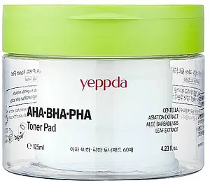 Yeppda AHA-BHA-PHA Face Toner Pads