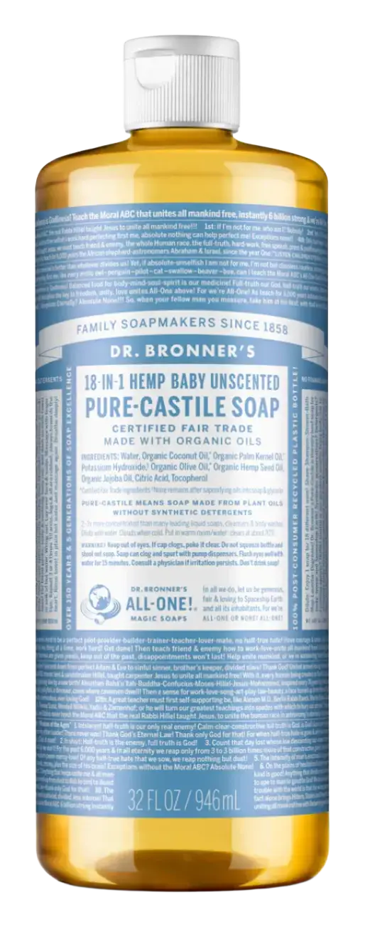 Dr. Bronner's Pure-Castile Liquid Soap Unscented