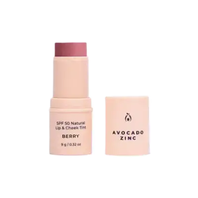 Avocado Zinc SPF 50 Natural Lip & Cheek Tint Berry
