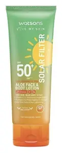 Watsons Aloe Face And Body Lotion Solar Filter SPF 50+