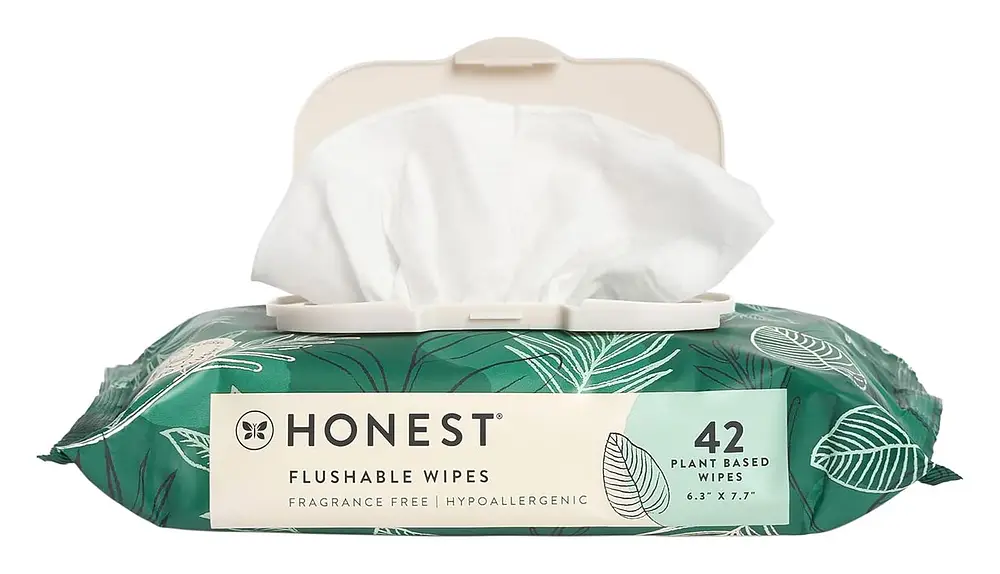 Honest Beauty Flushable Wipes Fragrance Free