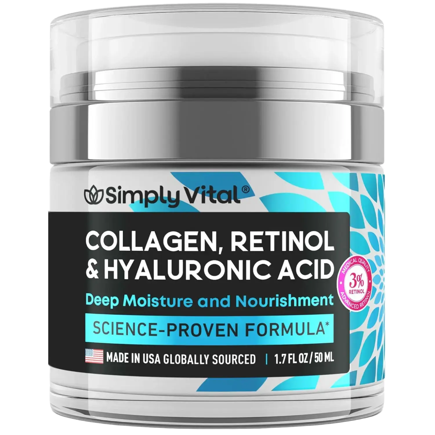 Simply Vital Collagen, Retinol & Hyaluronic Acid Cream