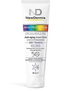 Newdermis High Protection Anti-Aging Cream Fluid Dry Touch SPF 50+