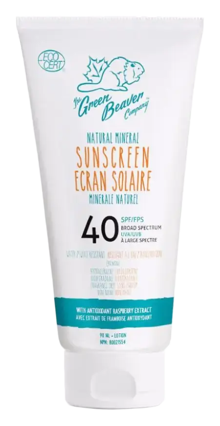 The Green Beaver Company Natural Mineral Sunscreen Lotion SPF 40