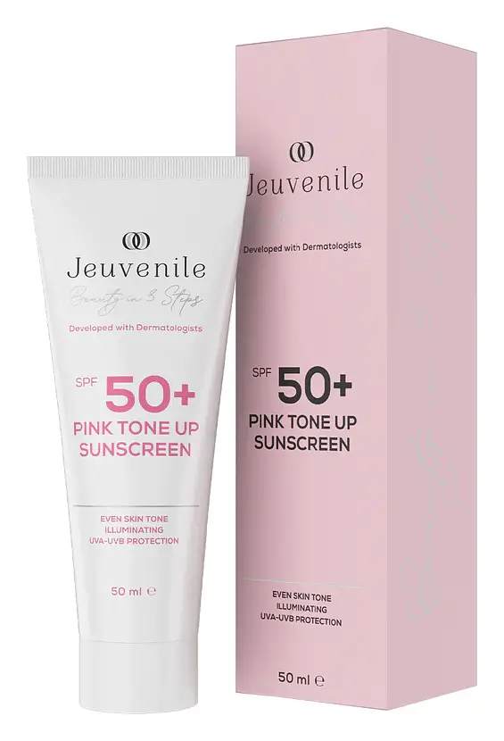 Jeuvenile Pink Tone Up Sunscreen SPF 50+