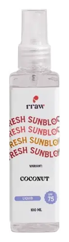 Rraw Skincare Liquid Sunblock SPF 75 Coconut