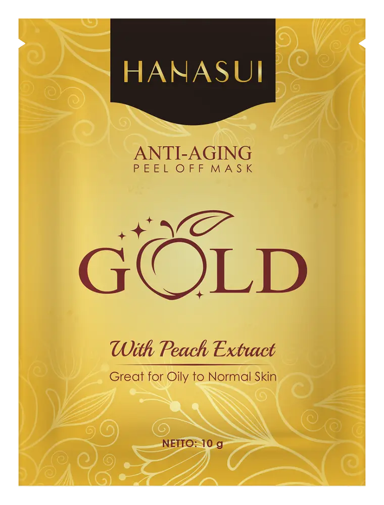 Hanasui Anti Aging Peel Off Mask Gold Sachet