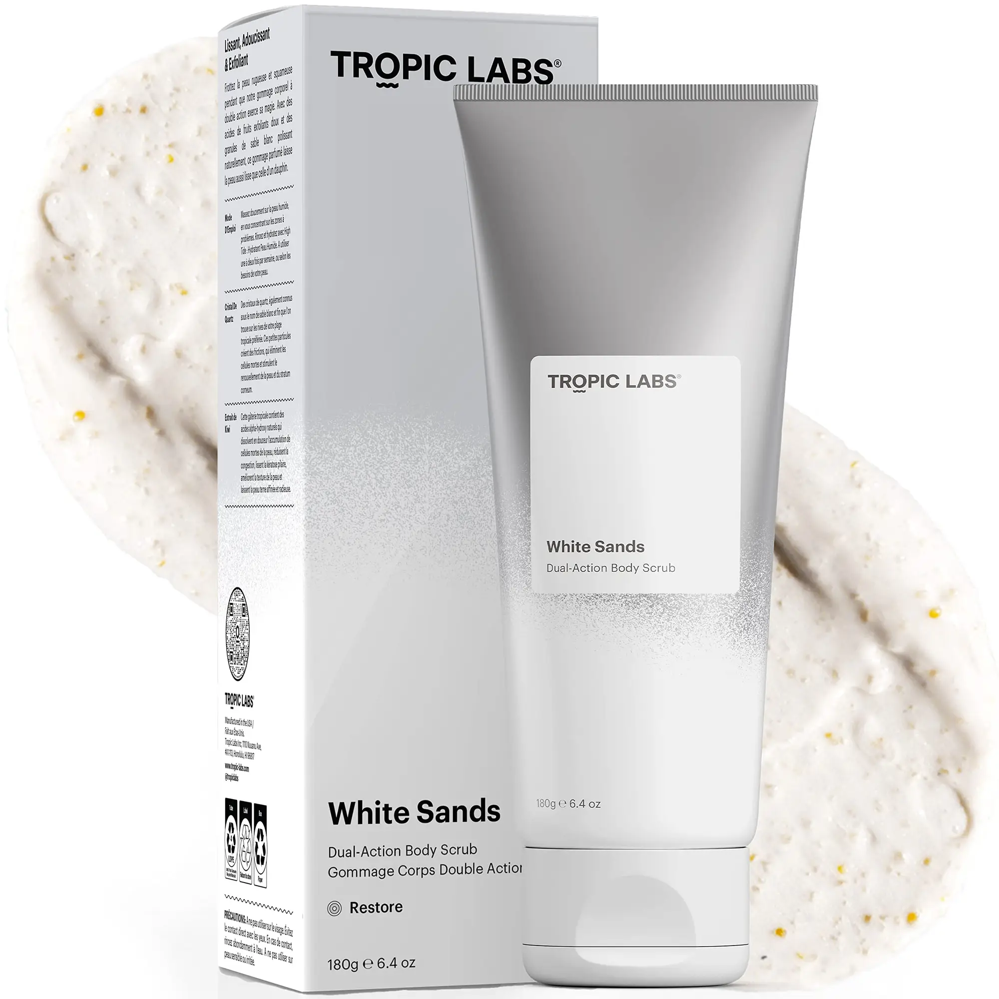 Tropic Labs White Sands Dual-Action Body Scrub