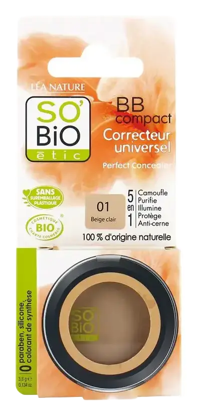 So’ Bio Etic BB Compact 5 In 1 Correcteur Universel Beige Clair
