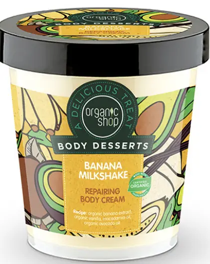 Natura Siberica Repairing Body Cream - Banana Milkshake