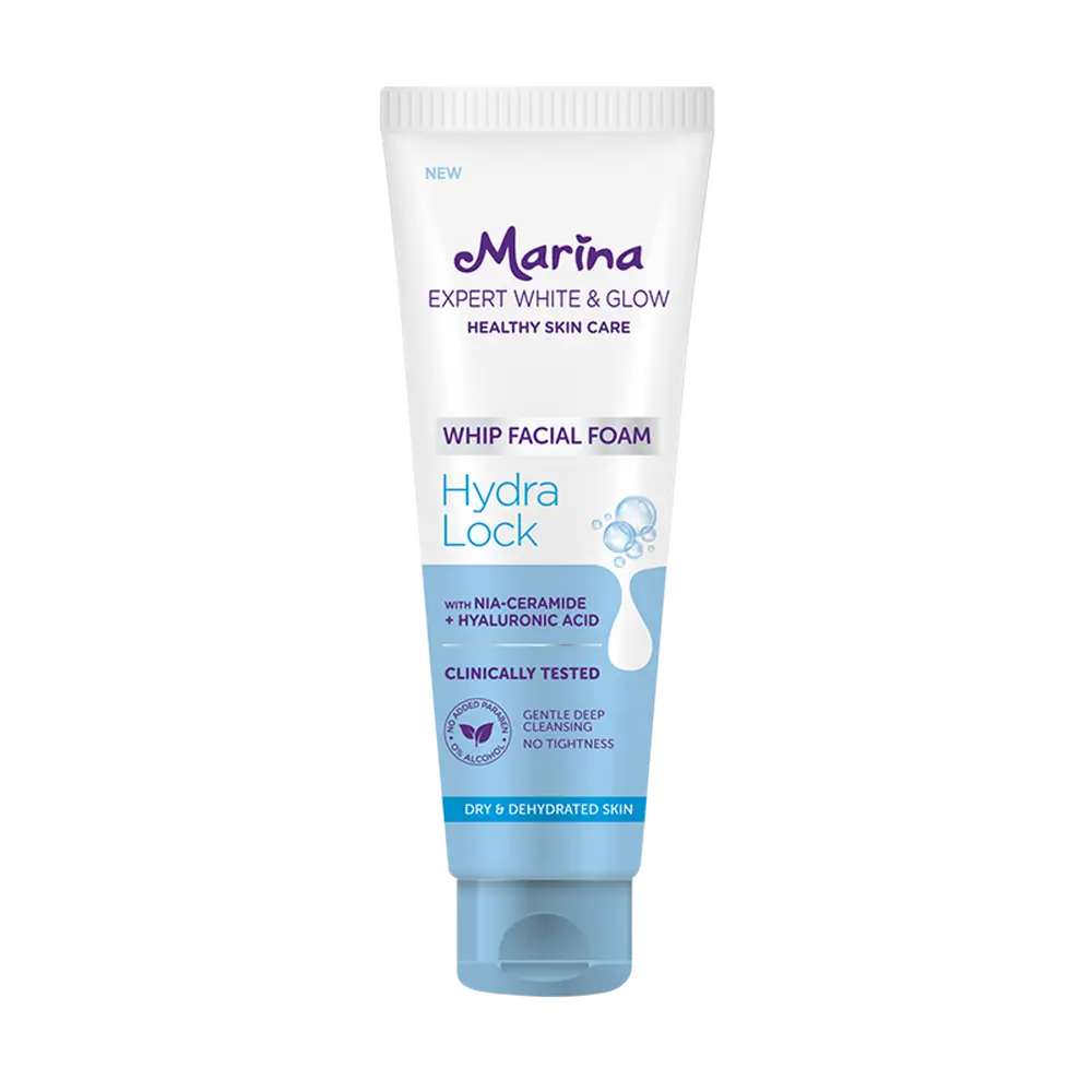 Marina Expert White & Glow Whip Facial Foam- Hydra Lock