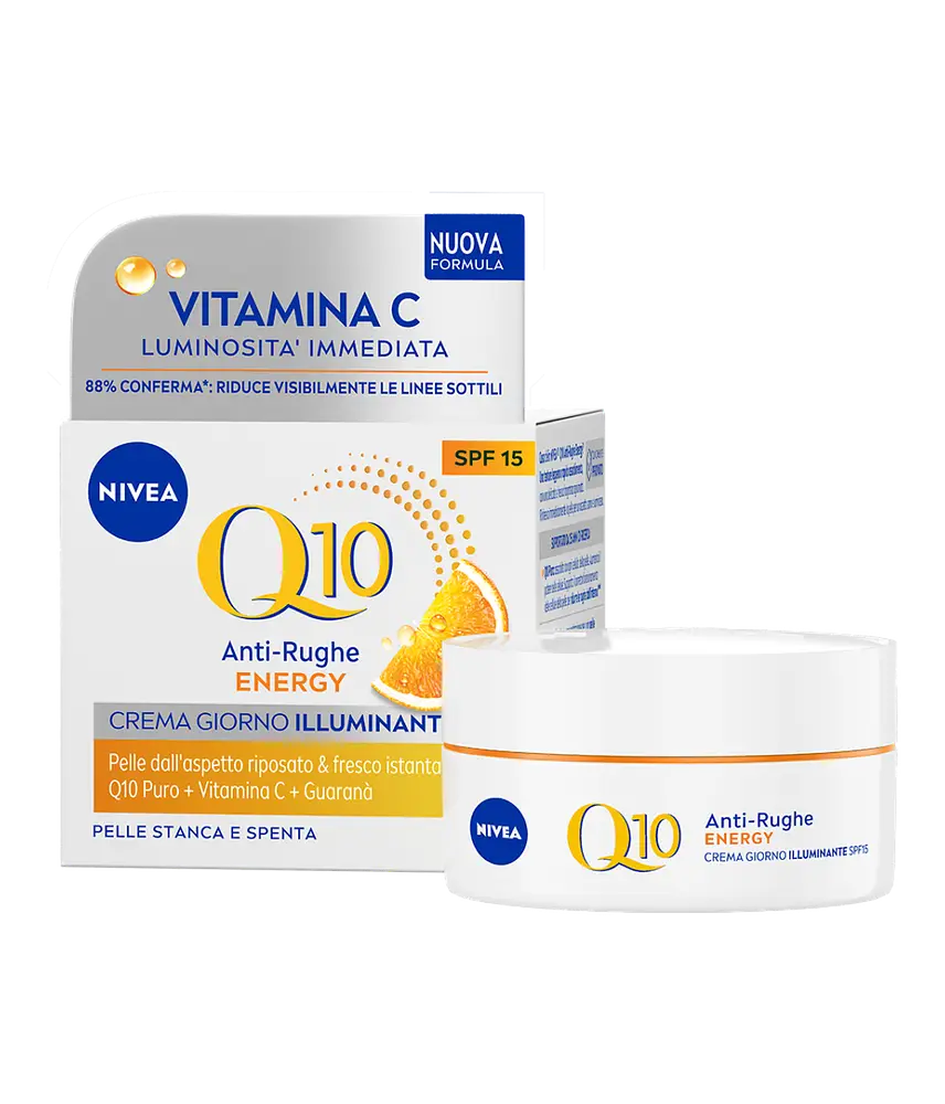 Nivea Q10 Anti-Wrinkle Energy Illuminating Day Cream SPF15 Italy