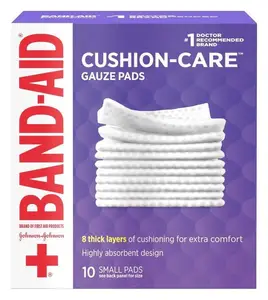 Band-Aid Cushion-Care Gauze Pads Small