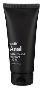 Sinful Anal Water-Based Lubricant Black