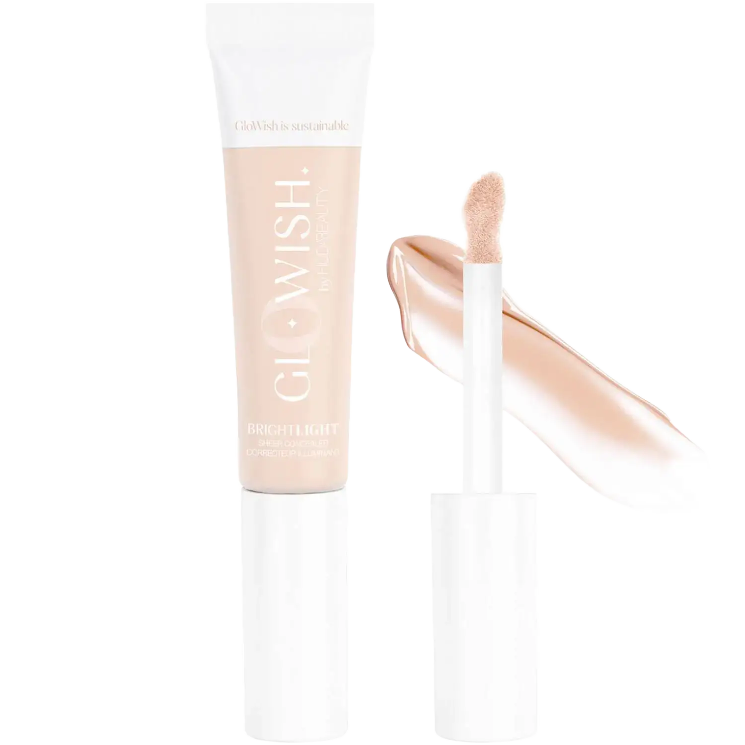 Huda Beauty GloWish Bright Light Hydrating Sheer Vegan Concealer Porcelain