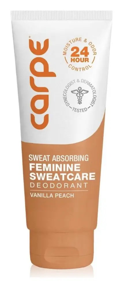 Carpe Sweat Absorbing Feminine Sweatcare Deodorant Vanilla Peach