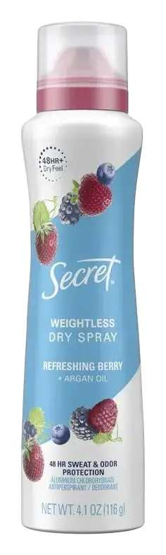 Secret Weightless Dry Spray Refreshing Berry + Argan Oil