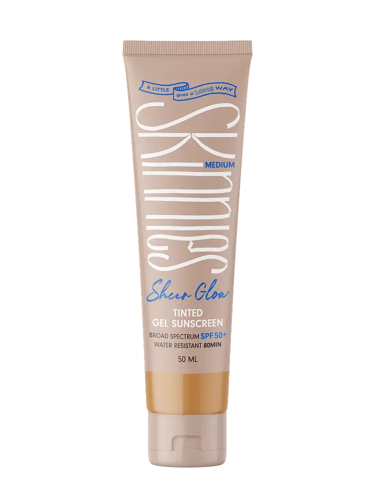 Skinnies Sheer Glow Tinted Gel Sunscreen SPF 50+ Medium