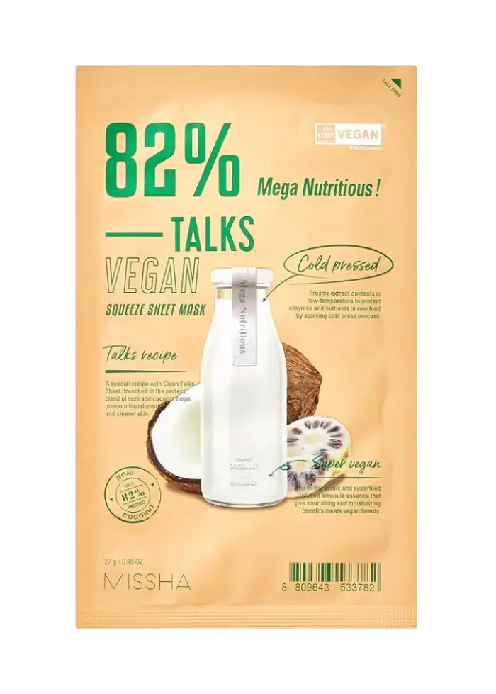 Missha Talks Vegan Squeeze Sheet Mask Mega Nutritious