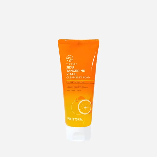 Pretty Skin Jeju Tangerine Vita C Cleansing Foam