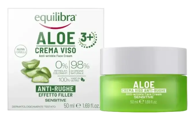 Equilibra Aloe Vera Anti-Wrinkle Face Cream Filling Effect