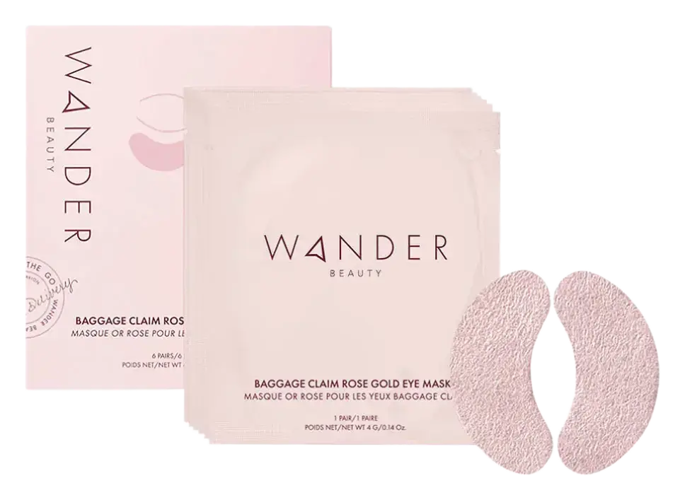Wander Beauty Baggage Claim Eye Masks Rose Gold
