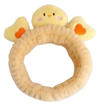 Hekki Animal Coral Fleece Face Wash Headband Duck - Yellow