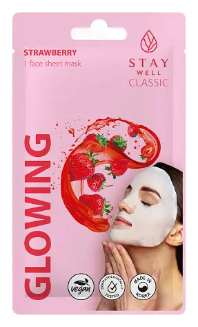 Stay Well Classic Mask Glowing Strawberry