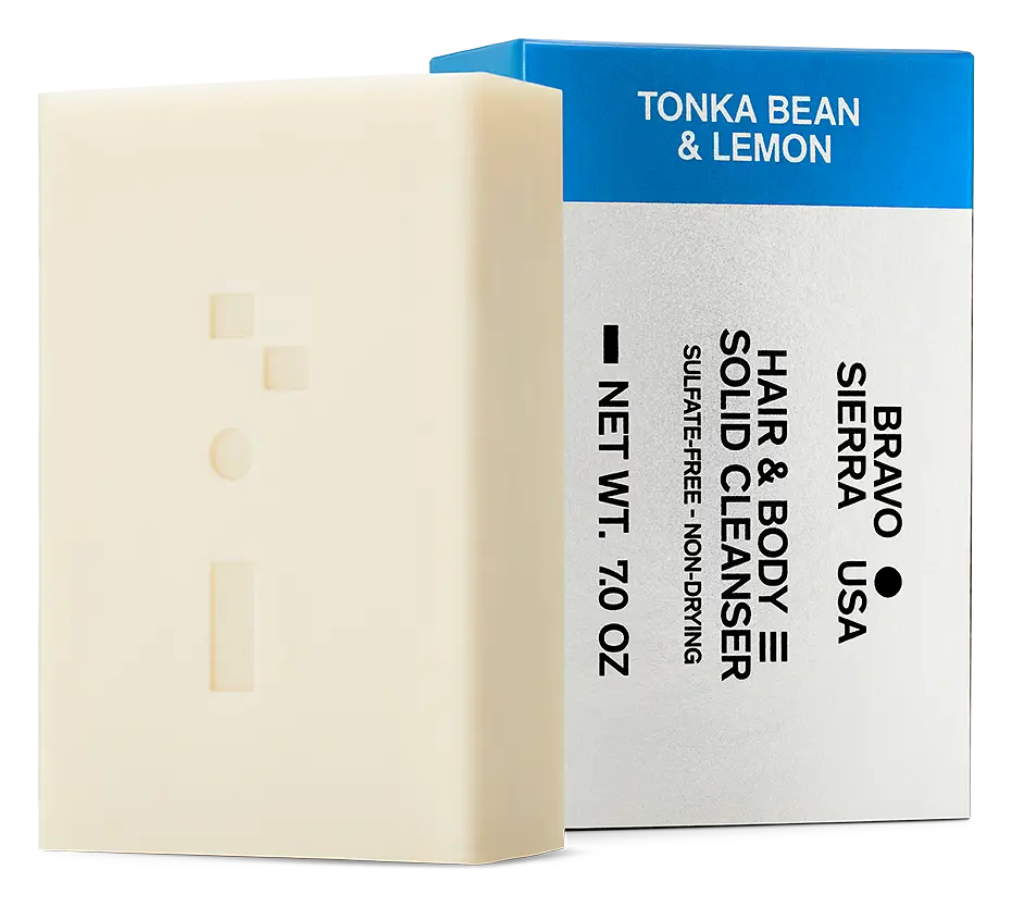 Bravo Sierra Hair & Body Solid Cleanser Tonka Bean & Lemon