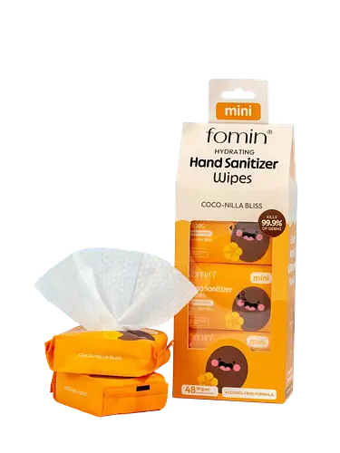 Fomin Hydrating Hand Sanitizer Wipes Coco-Nilla Bliss