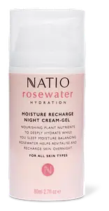 Natio Rosewater Hydration Moisture Recharge Night Cream-Gel