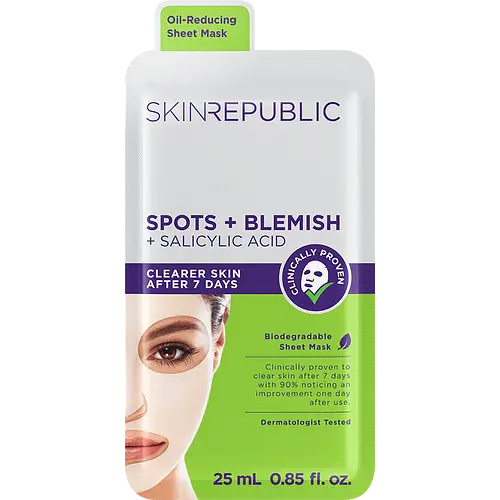 Skin Republic Biodegradable Sheet Mask Spots + Blemish + Salicylic Acid