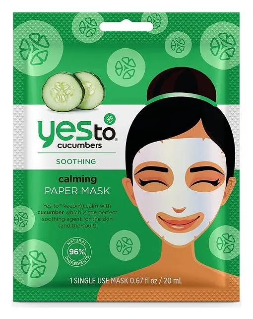 Yes To Cucumbers Calming Paper Face Mask