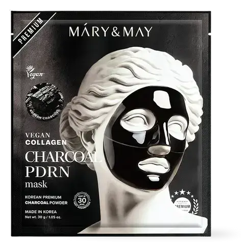 Mary & May Vegan Collagen Mask Charcoal PDRN