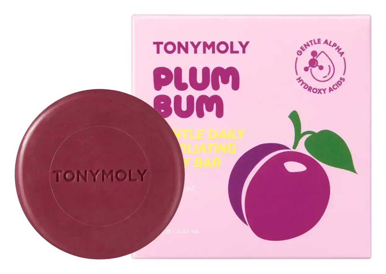 TONYMOLY Plum Bum Gentle Daily Exfoliating Body Bar