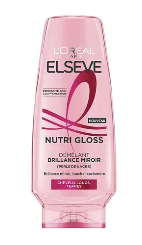 L'Oreal Elseve Nutri Gloss Après-Shampooing Démêlant Brillance Miroir enrichi en Perle de Nacre