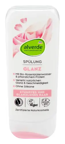 Alverde Naturkosmetik Glanz Spülung Mit Bio-Rosenblütenwasser