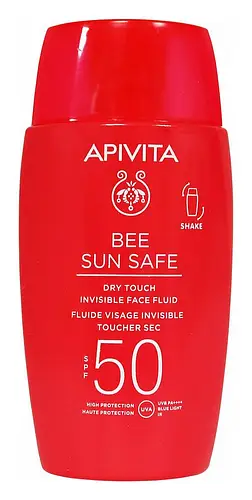 Apivita Natural Cosmetics Bee Sun Safe Dry Touch Invisible Face Fluid SPF50