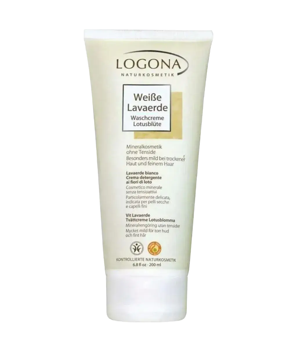 Logona Weiße Lavaerde Waschcreme Lotusblüte