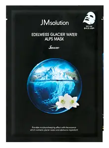 JMsolution Edelweiss Glacier Water Alps Mask Snow