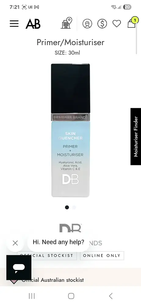 DB Cosmetics Skin Quencher Primer/Moisturiser