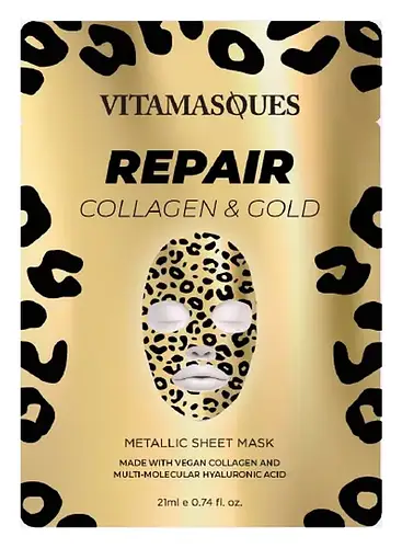 Vitamasques Repair Metallic Sheet Mask (Vegan Collagen and Hyaluronic Complex)