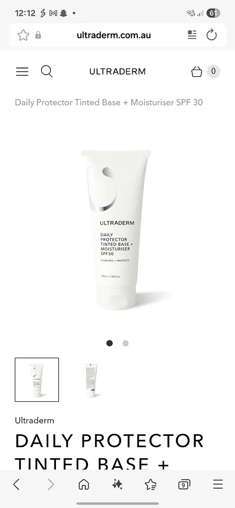 Ultraderm Daily Protector Tinted Base + Moisturiser SPF 30