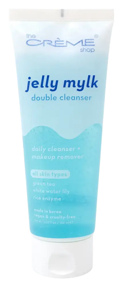 The Creme Shop Jelly Mylk Double Cleanser (Vegan) | Green Tea + White Water Lily + Rice Enzyme