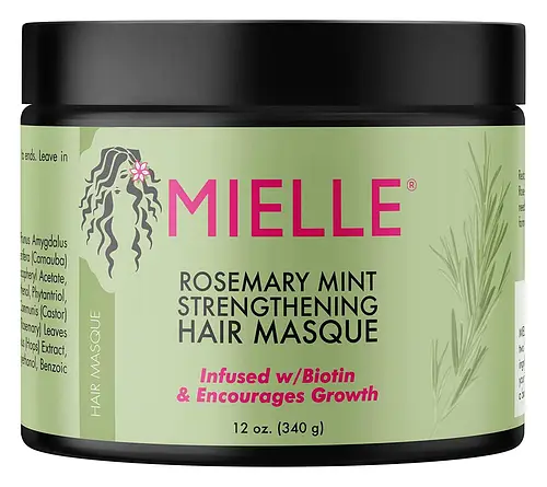 Mielle Organics Strengthen Moisturize Nourish Hair Mask w/ Biotin, Rosemary, Coco Oil, & Honey