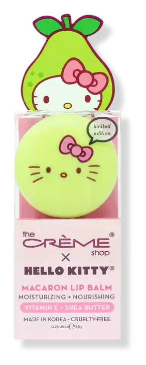 The Creme Shop Hello Kitty Macaron Lip Balm Juicy Pear