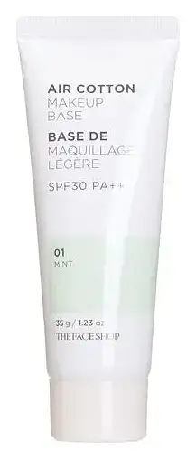 The Face Shop Air Cotton Makeup Base SPF 30 PA++ 01 Mint