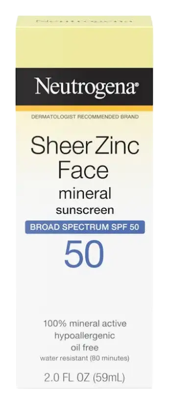 Neutrogena Sheer Zinc Face Mineral Sunscreen SPF 50